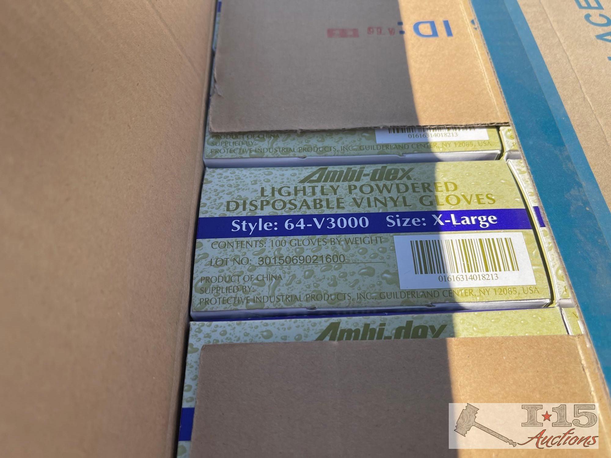 Pallet of Medical Gloves and Masks