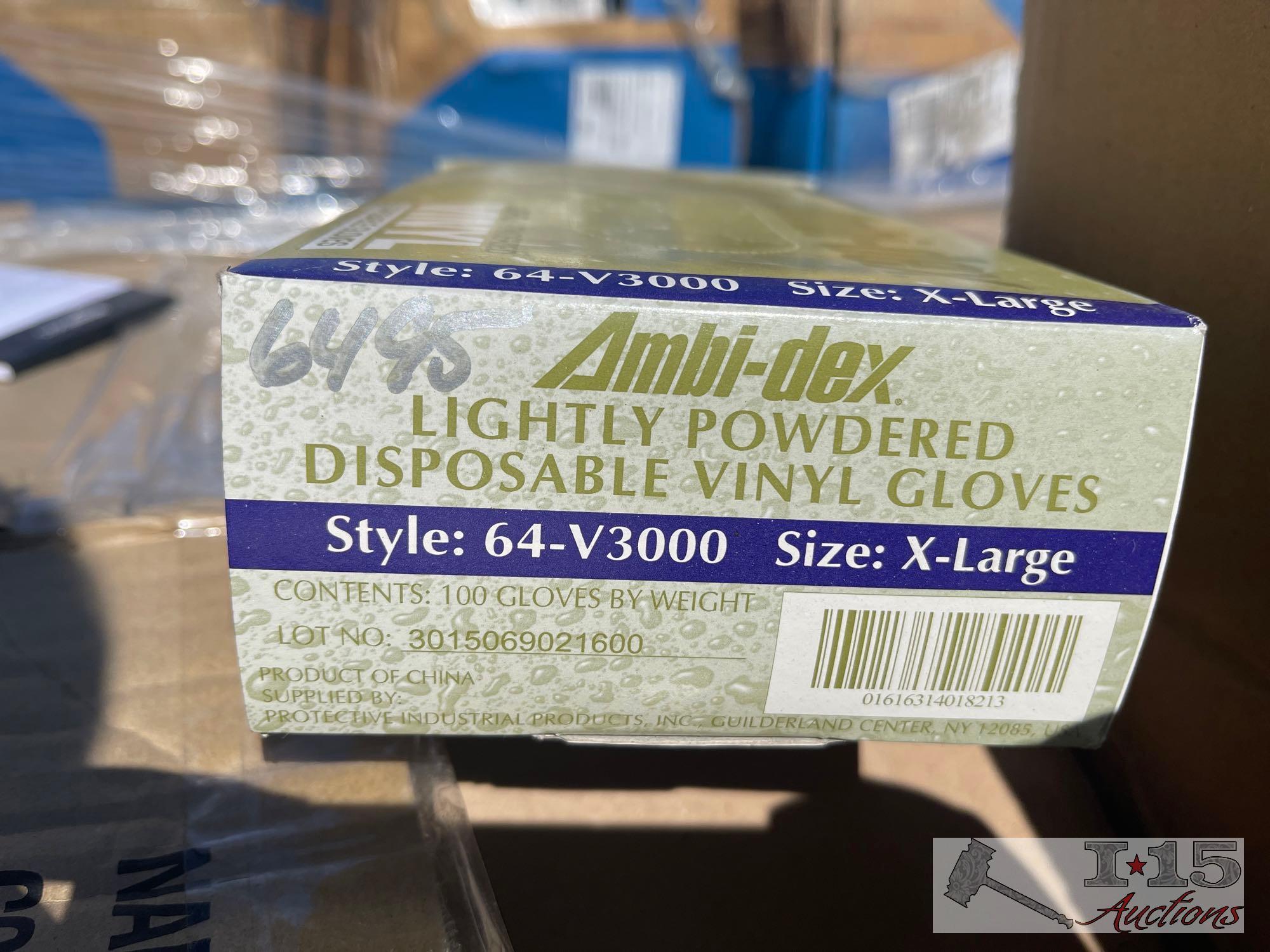 Pallet of Medical Gloves and Masks