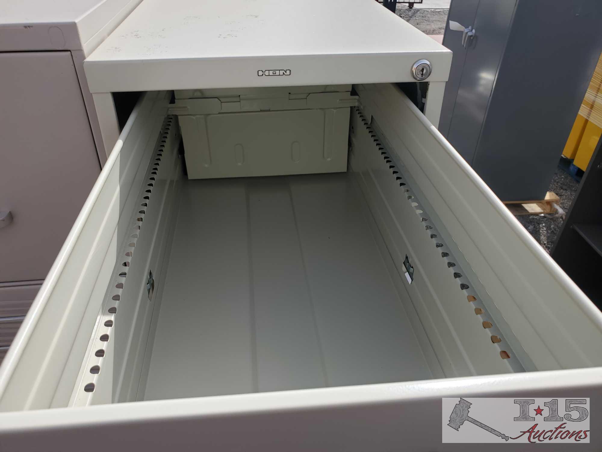 (3) Metal Filing Cabinets