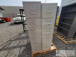 (3) Metal Filing Cabinets