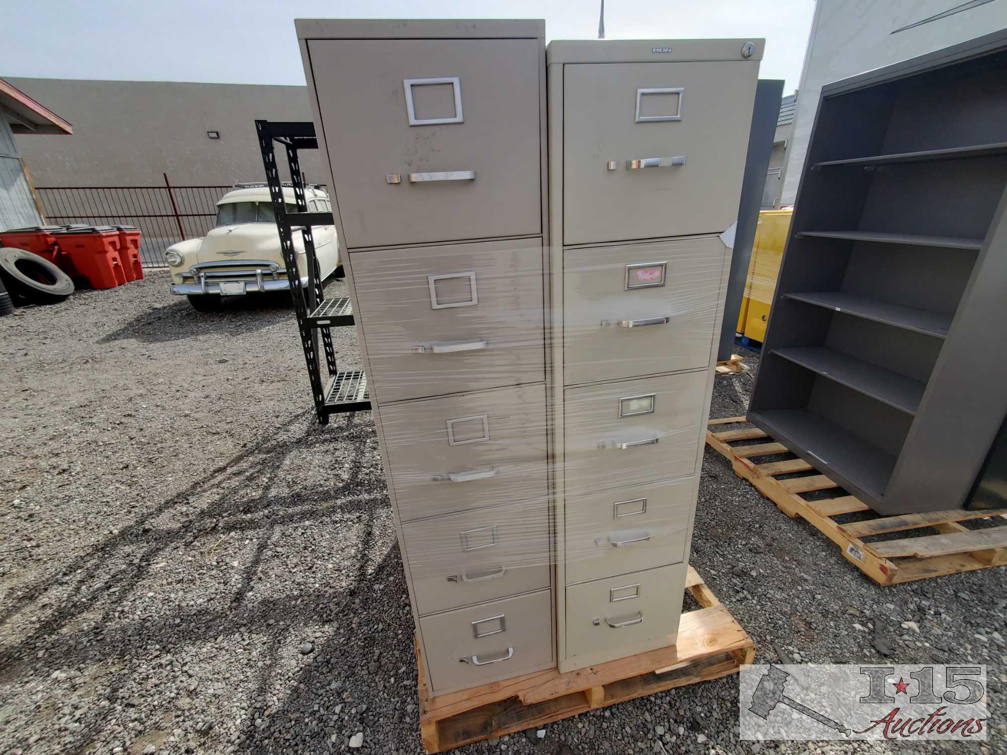 (3) Metal Filing Cabinets