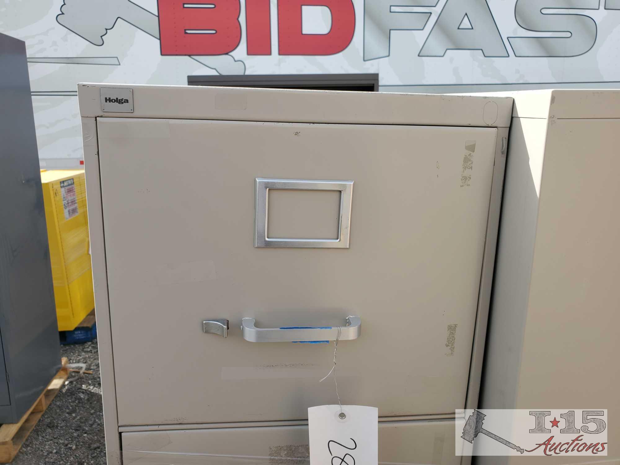 (3) Metal Filing Cabinets