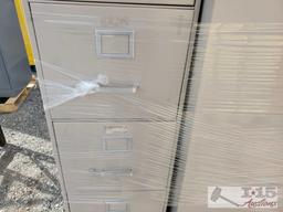 (3) Metal Filing Cabinets
