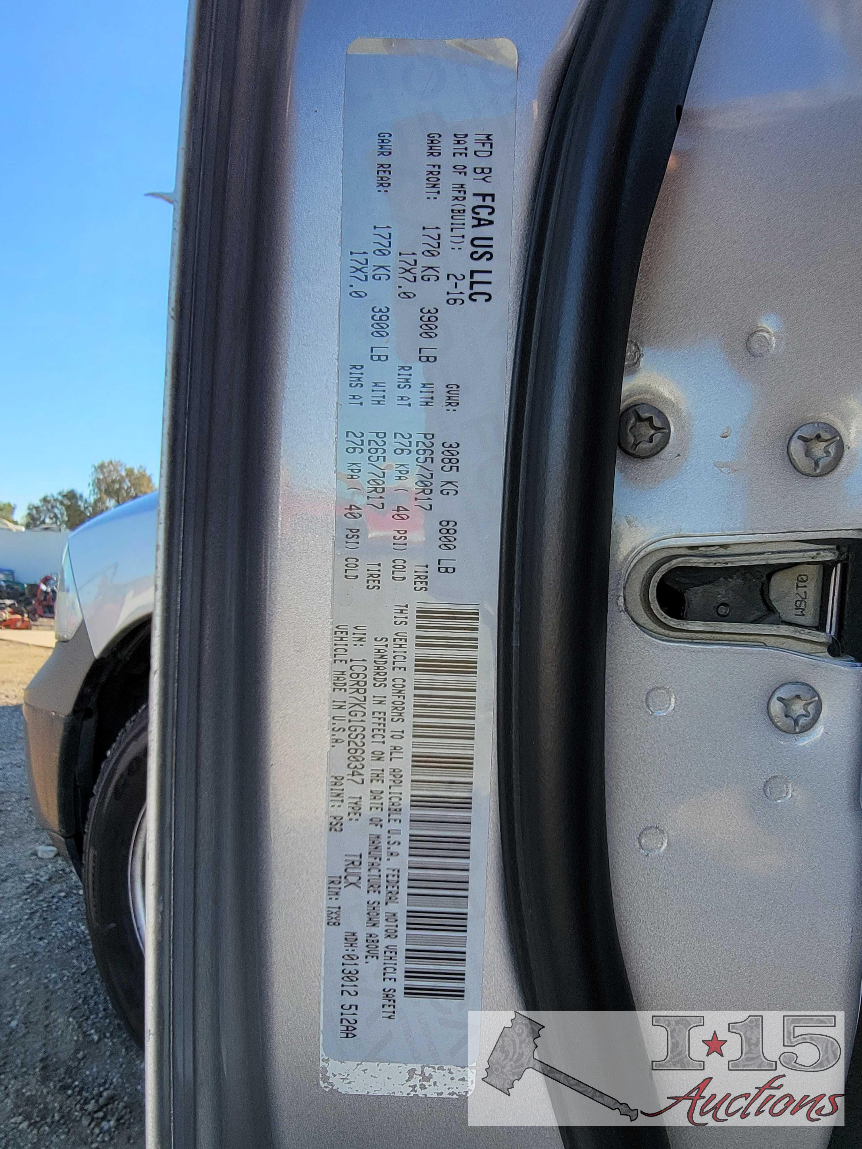 2016 Ram 1500