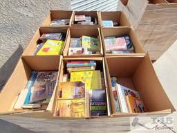 36 Boxes of Miscellaneous Library Books and DVDs