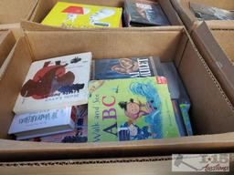 36 Boxes of Miscellaneous Library Books and DVDs