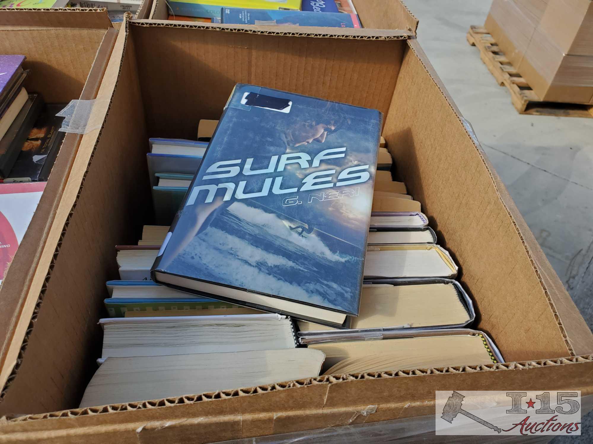 36 Boxes of Miscellaneous Library Books and DVDs