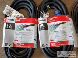 (5) Prime 15ft. All Rubber Cords