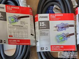 (5) Prime 15ft. All Rubber Cords