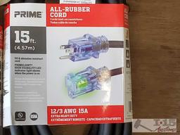 (5) Prime 15ft. All Rubber Cords