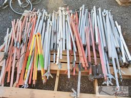 Aprox 25 Caution Sign Holders and Extra Pieces