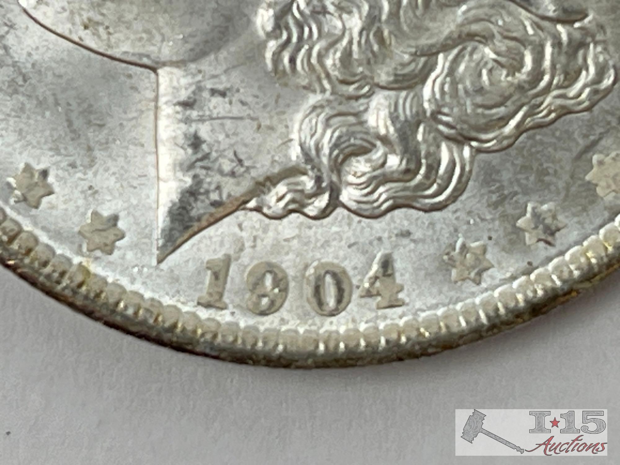 (2) 1904 Morgan Silver Dollars