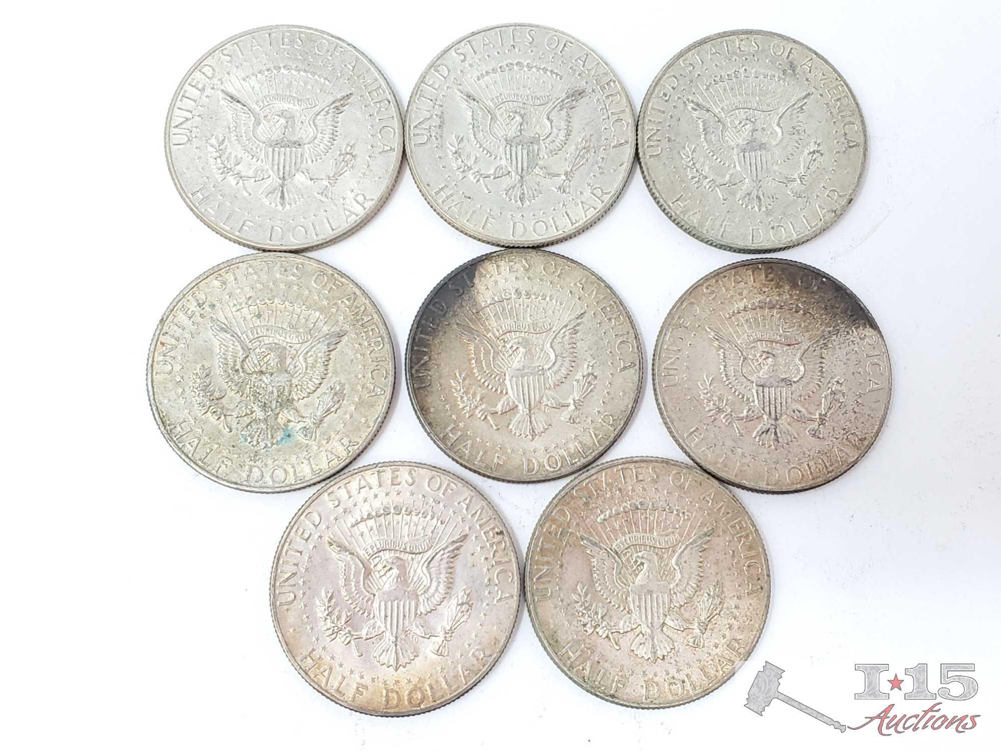(8) 1967-1969 Kennedy Half Dollars