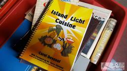 (3) Boxes of Cook Books, The Old West Series, and War History