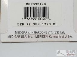 (6) Beretta 92 9mm 17rd Magazines