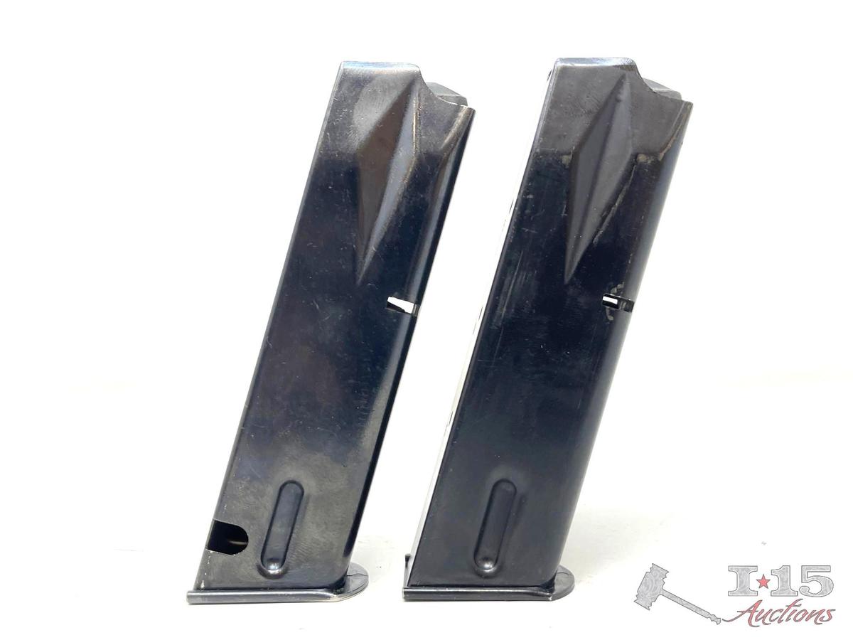 (2) Beretta 92F 9mm 15rd Magazines