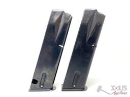 (2) Beretta 92F 9mm 15rd Magazines