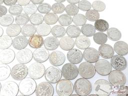 Pre 1964 Roosevelt and Mercury Dimes, 354g