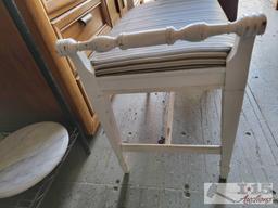 Wooden Cushioned Stool