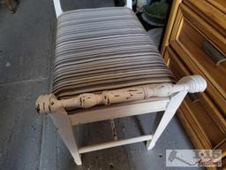 Wooden Cushioned Stool
