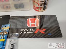 (2) License Plate Frames, (2) Key Chains, Necklace & More