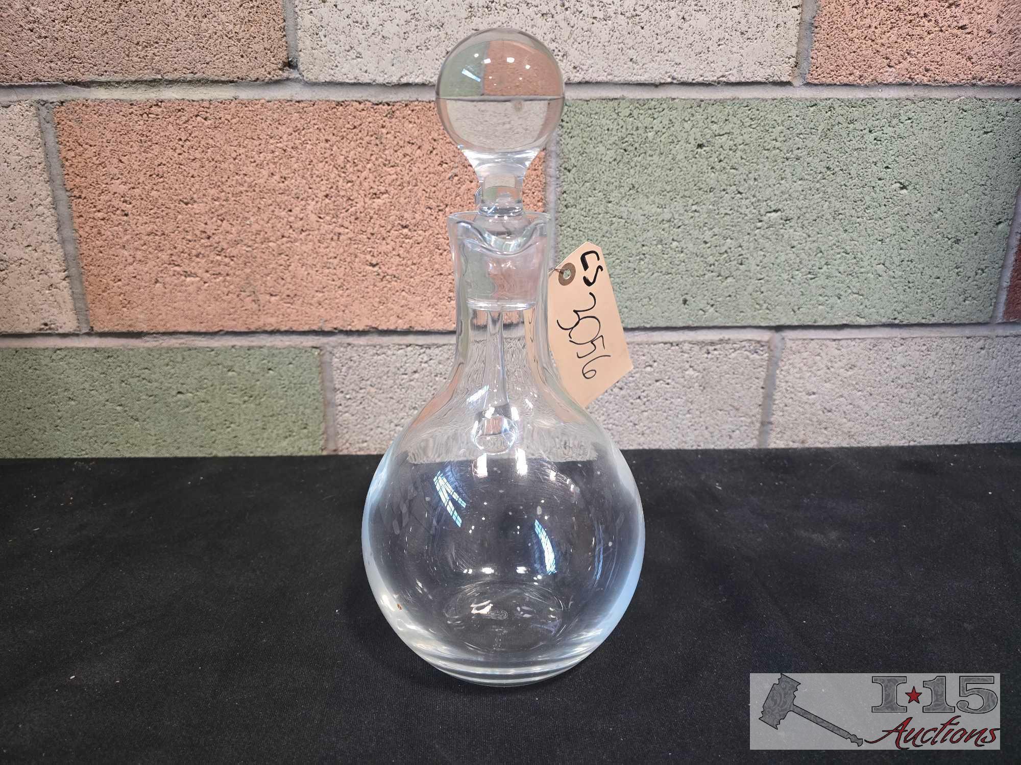 Baccarat Crystal Handled Decanter with Stopper