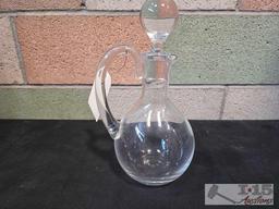 Baccarat Crystal Handled Decanter with Stopper