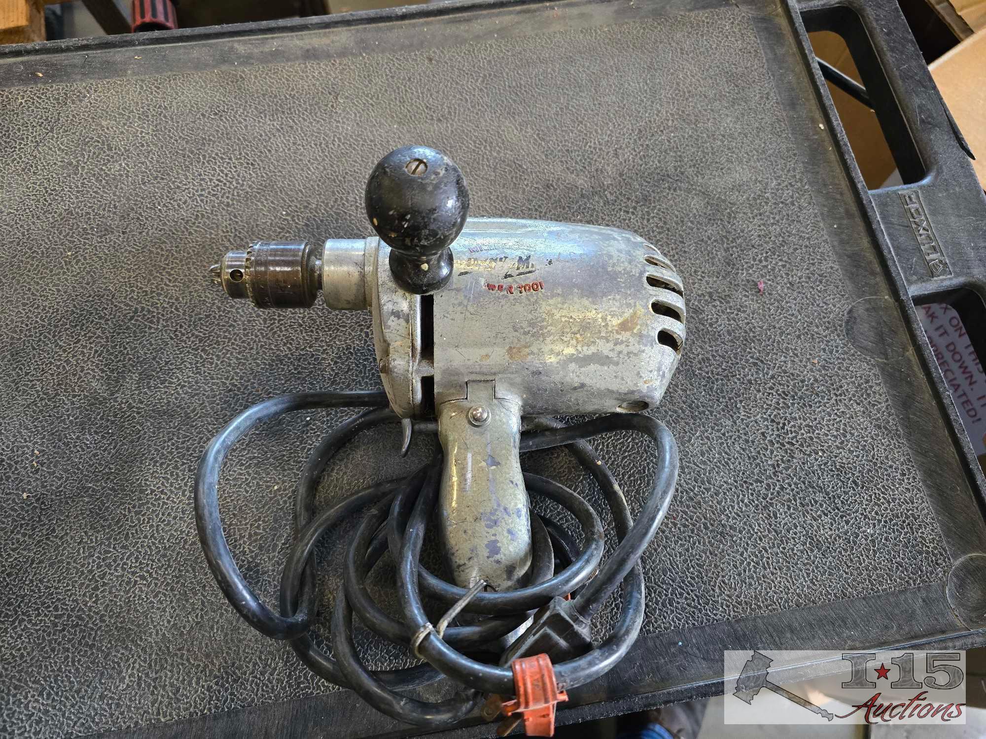 Black and Decker Air Compressor and Drill