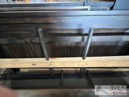 Wood bed frame set and dresser and 2 nightstand