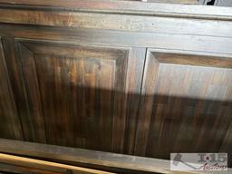 Wood bed frame set and dresser and 2 nightstand