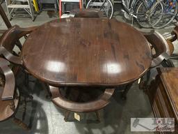Vintage dining room table with 4 chairs