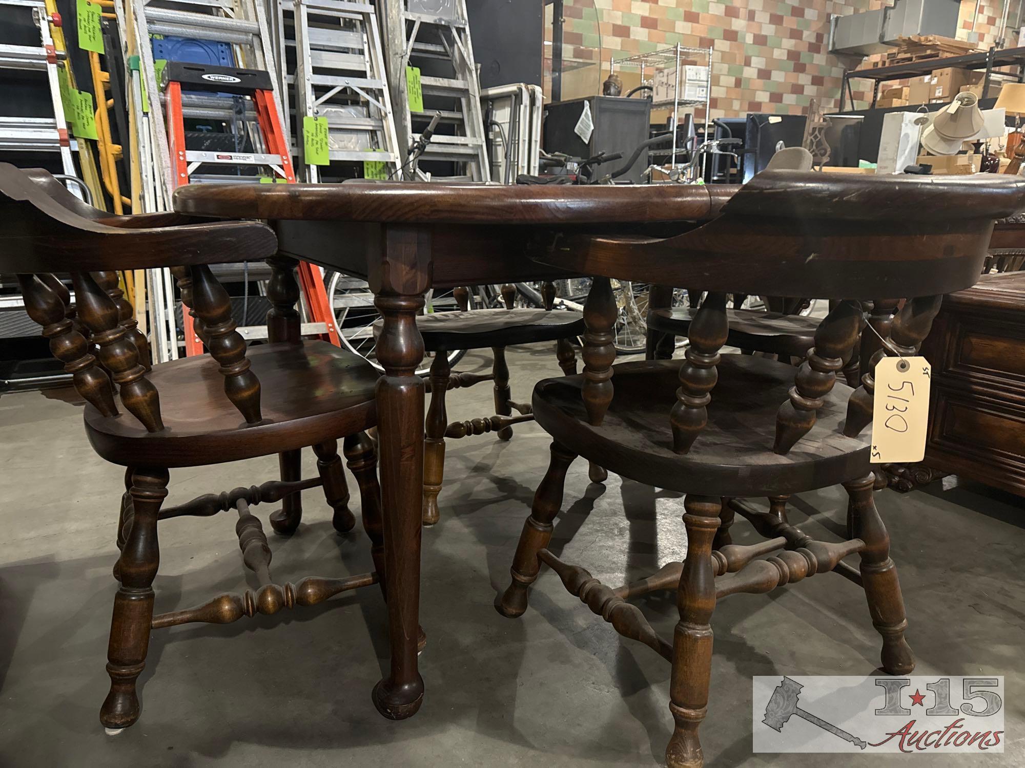 Vintage dining room table with 4 chairs