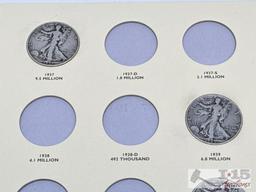 1937-1947 Liberty Walking Half Dollars Set