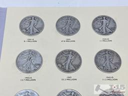 1937-1947 Liberty Walking Half Dollars Set