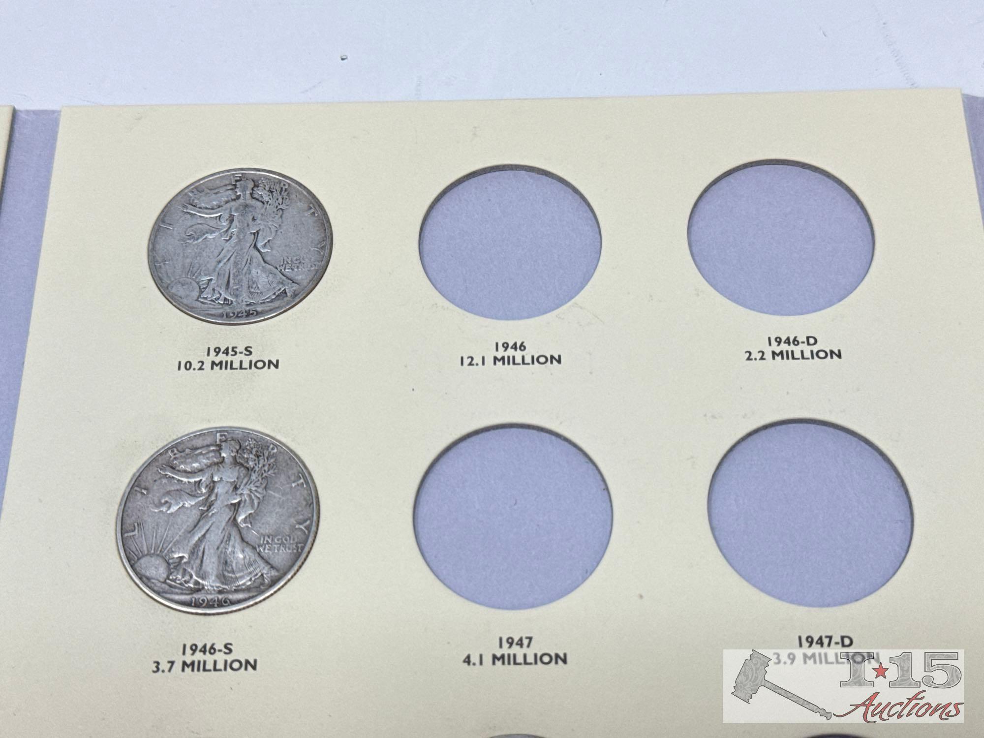 1937-1947 Liberty Walking Half Dollars Set