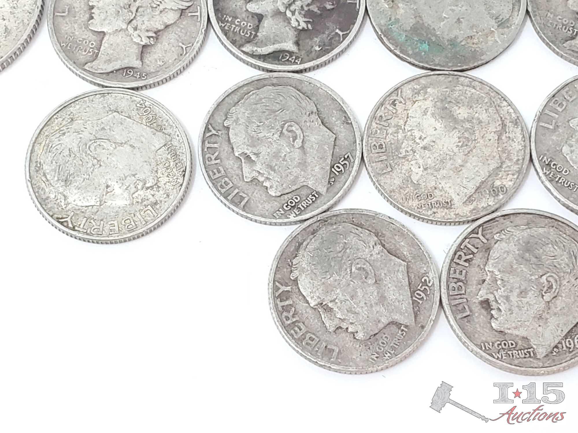 (22) 90% Quarters and Dimes, 79g