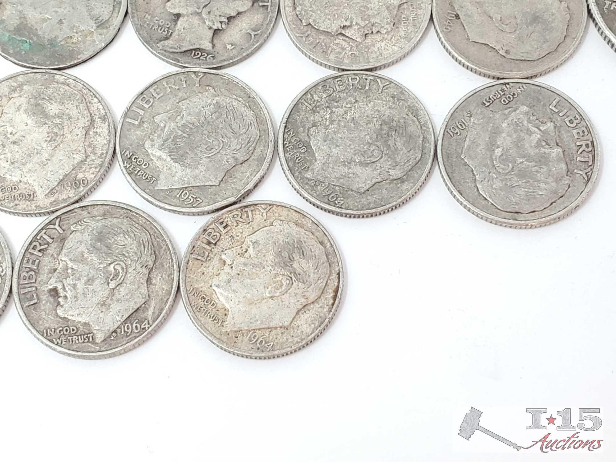 (22) 90% Quarters and Dimes, 79g