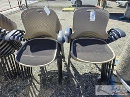 (12) Plastic Stackable Chairs