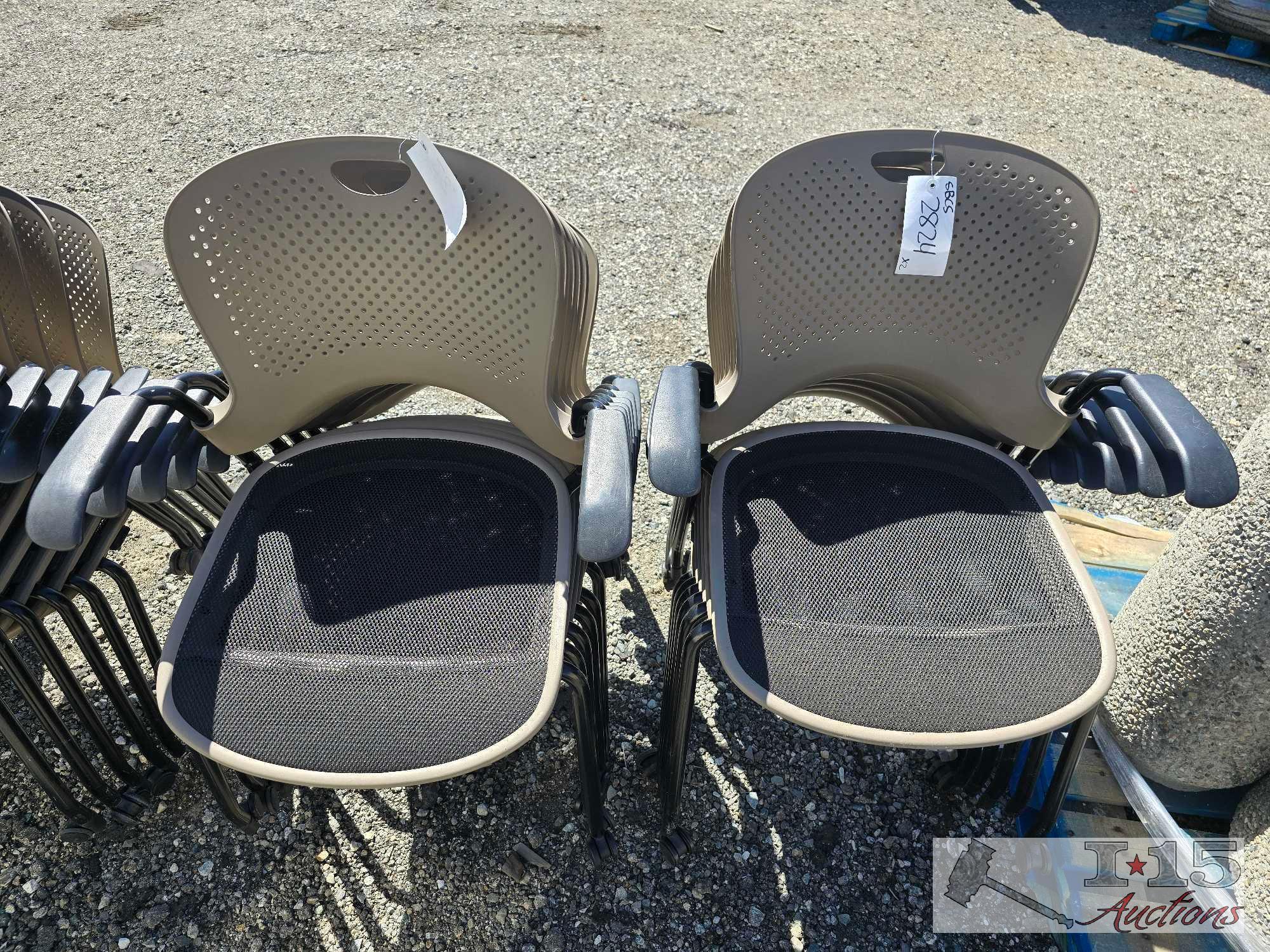 (12) Plastic Stackable Chairs