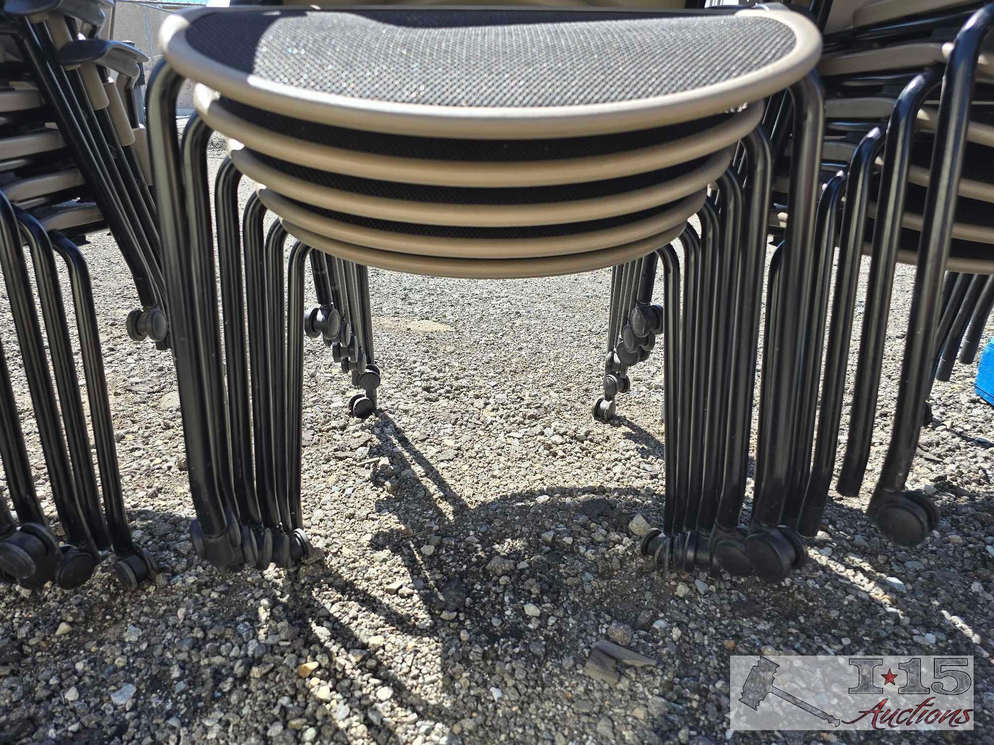 (12) Plastic Stackable Chairs