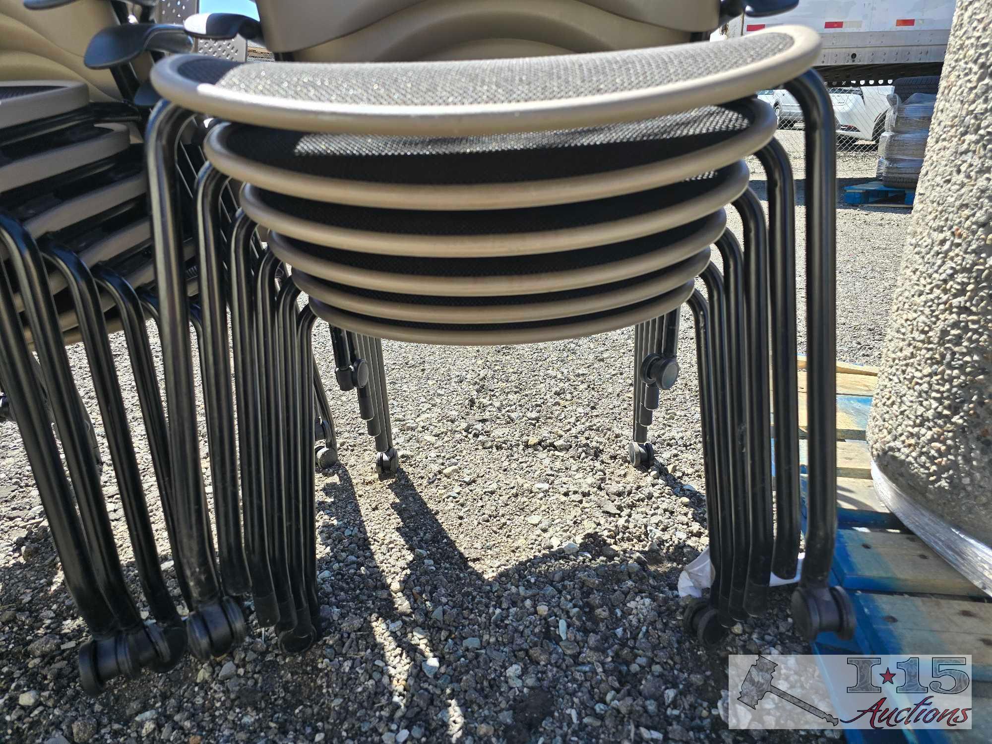 (12) Plastic Stackable Chairs