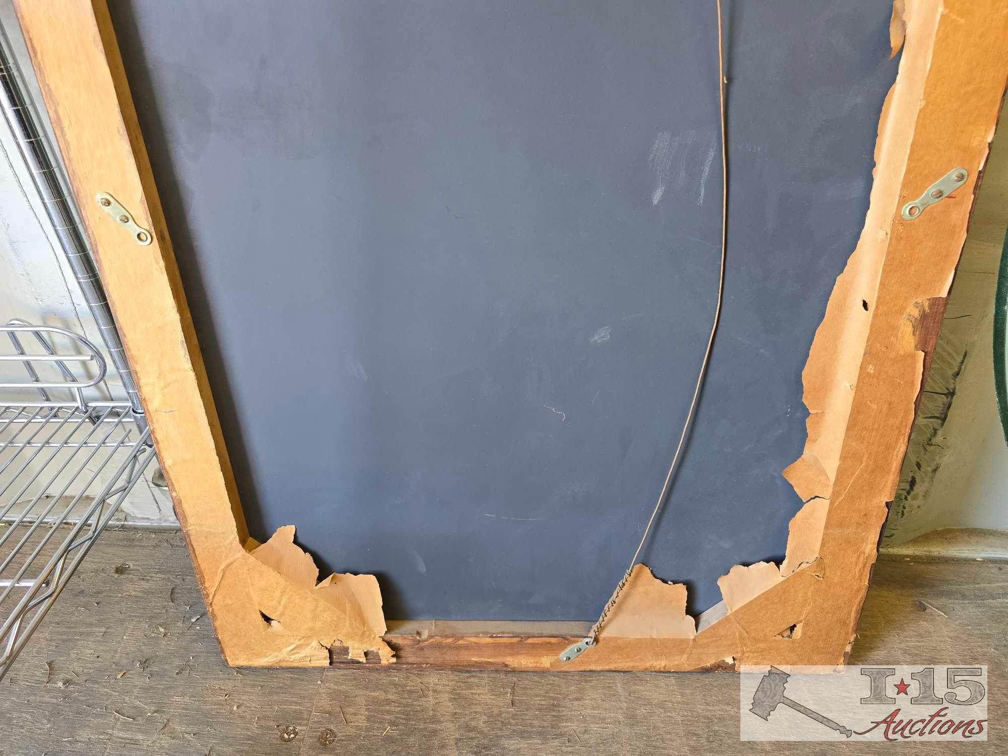 (2) Glass Table Tops and Wall Mirror