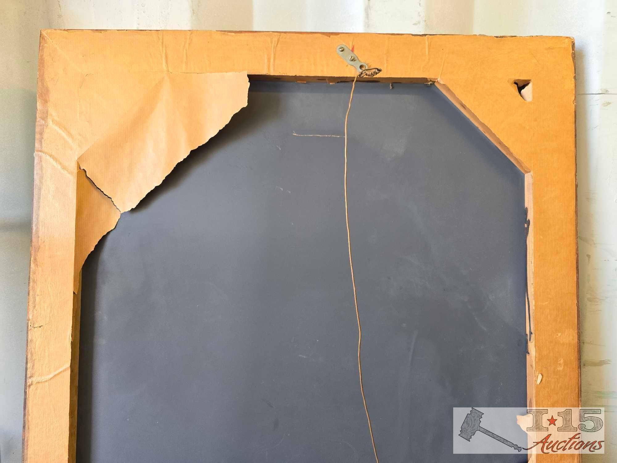 (2) Glass Table Tops and Wall Mirror