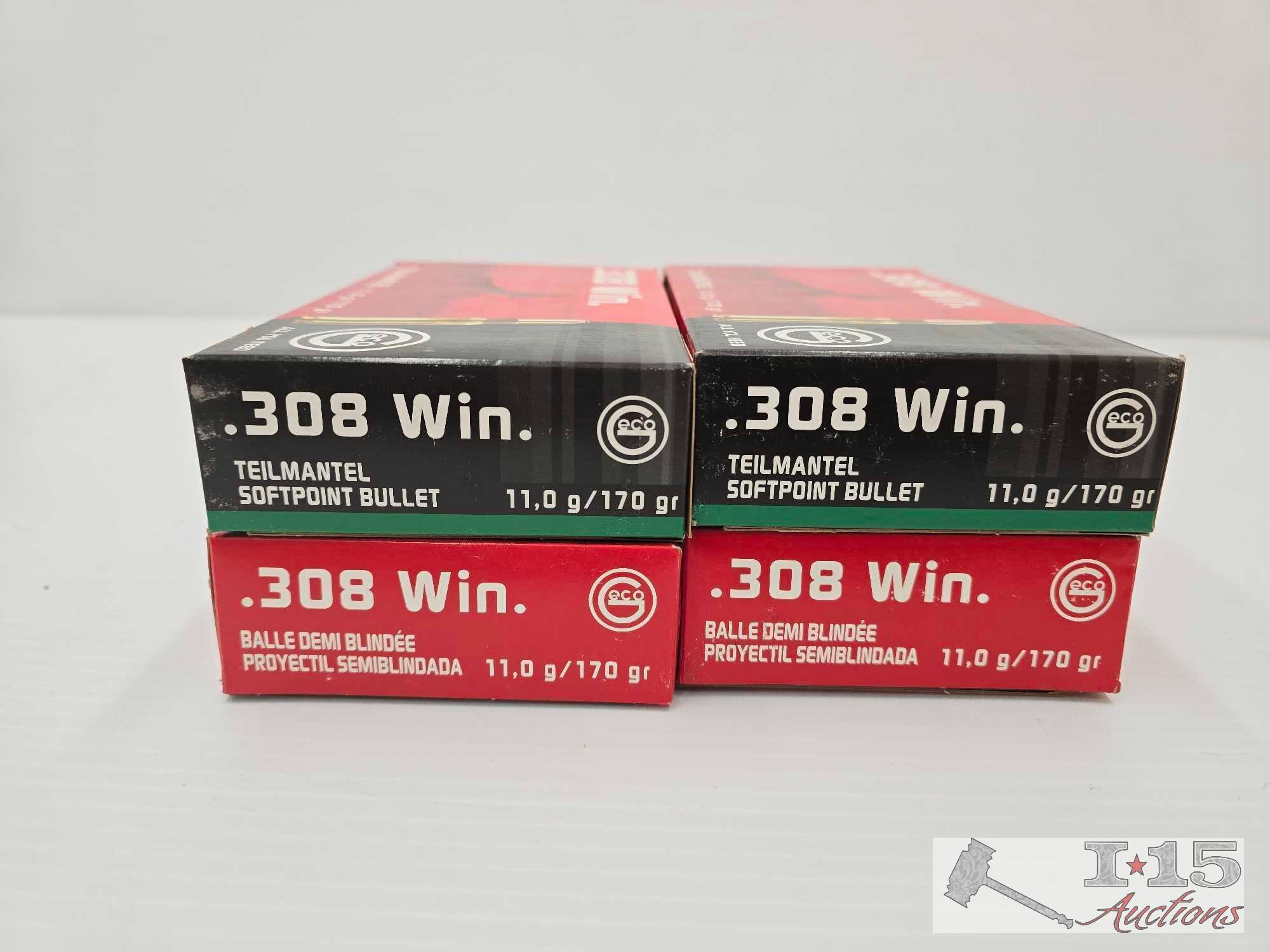 80 Rounds of Geco .308win Ammo