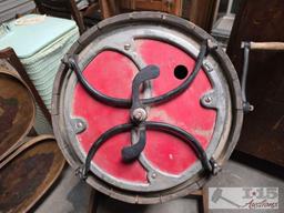 Hand Crank Blakeman & Dobson Butter Churn and Foldable Wooden Rack