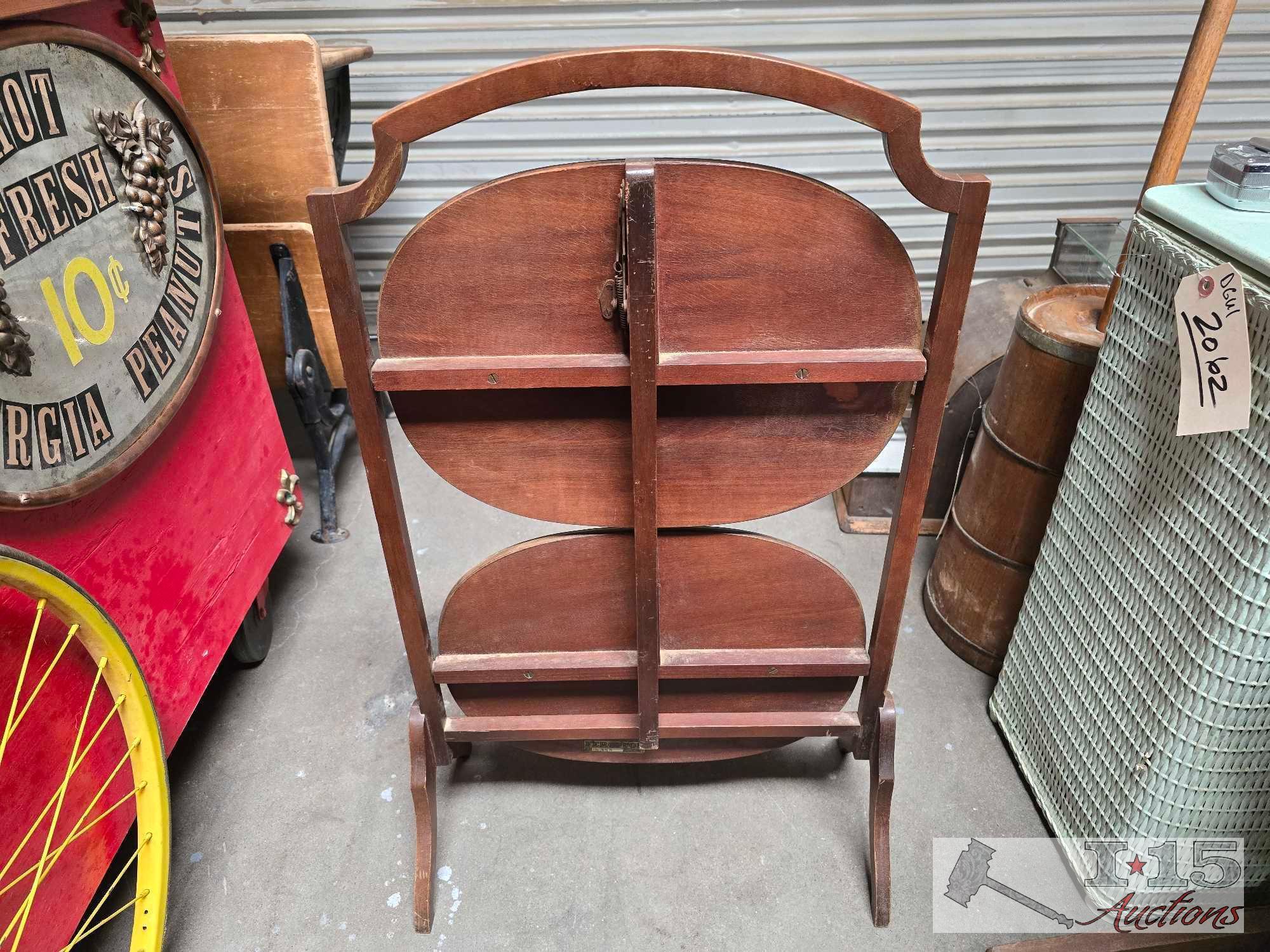 Hand Crank Blakeman & Dobson Butter Churn and Foldable Wooden Rack