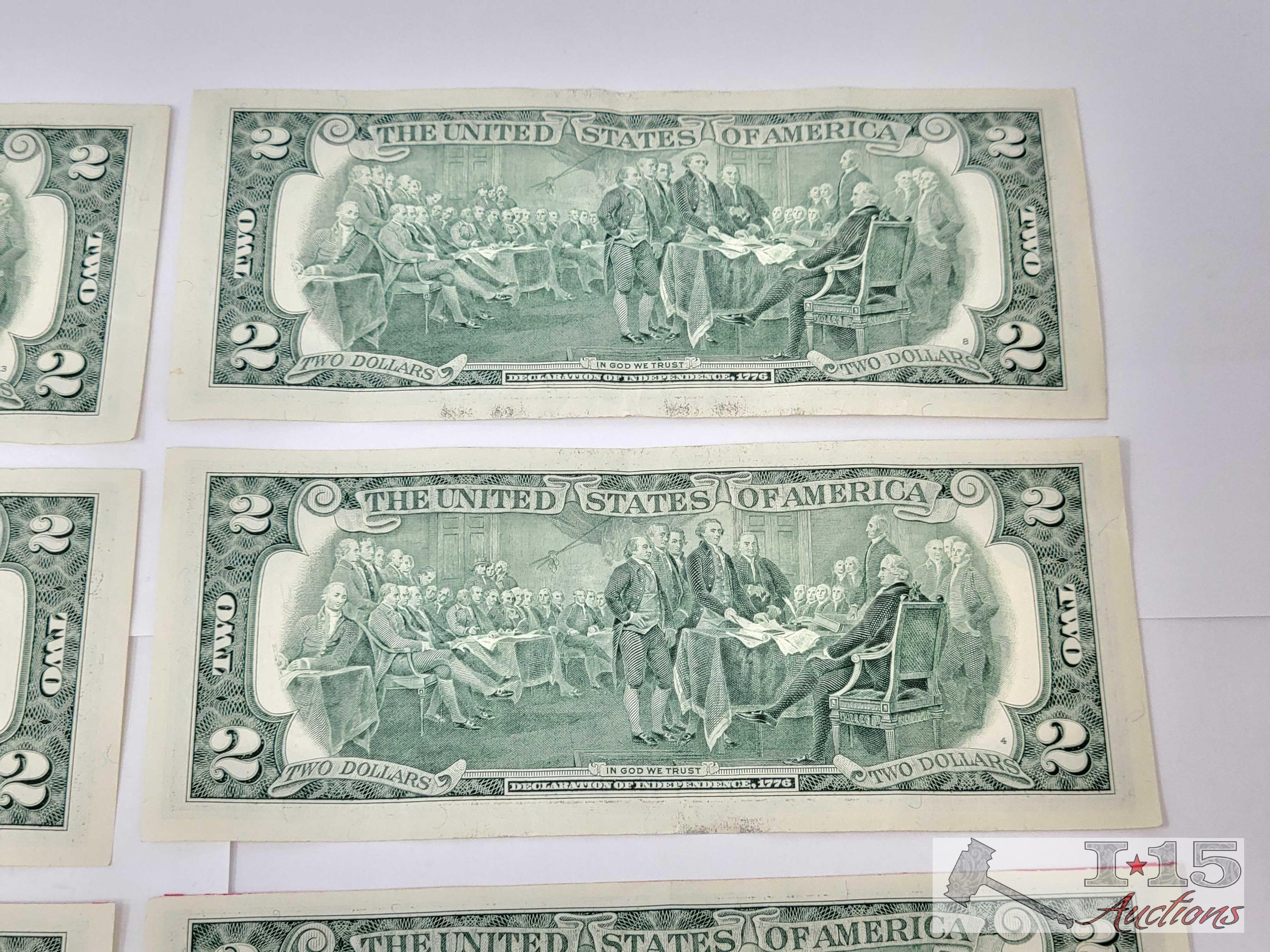 (11) $2 US Banknotes