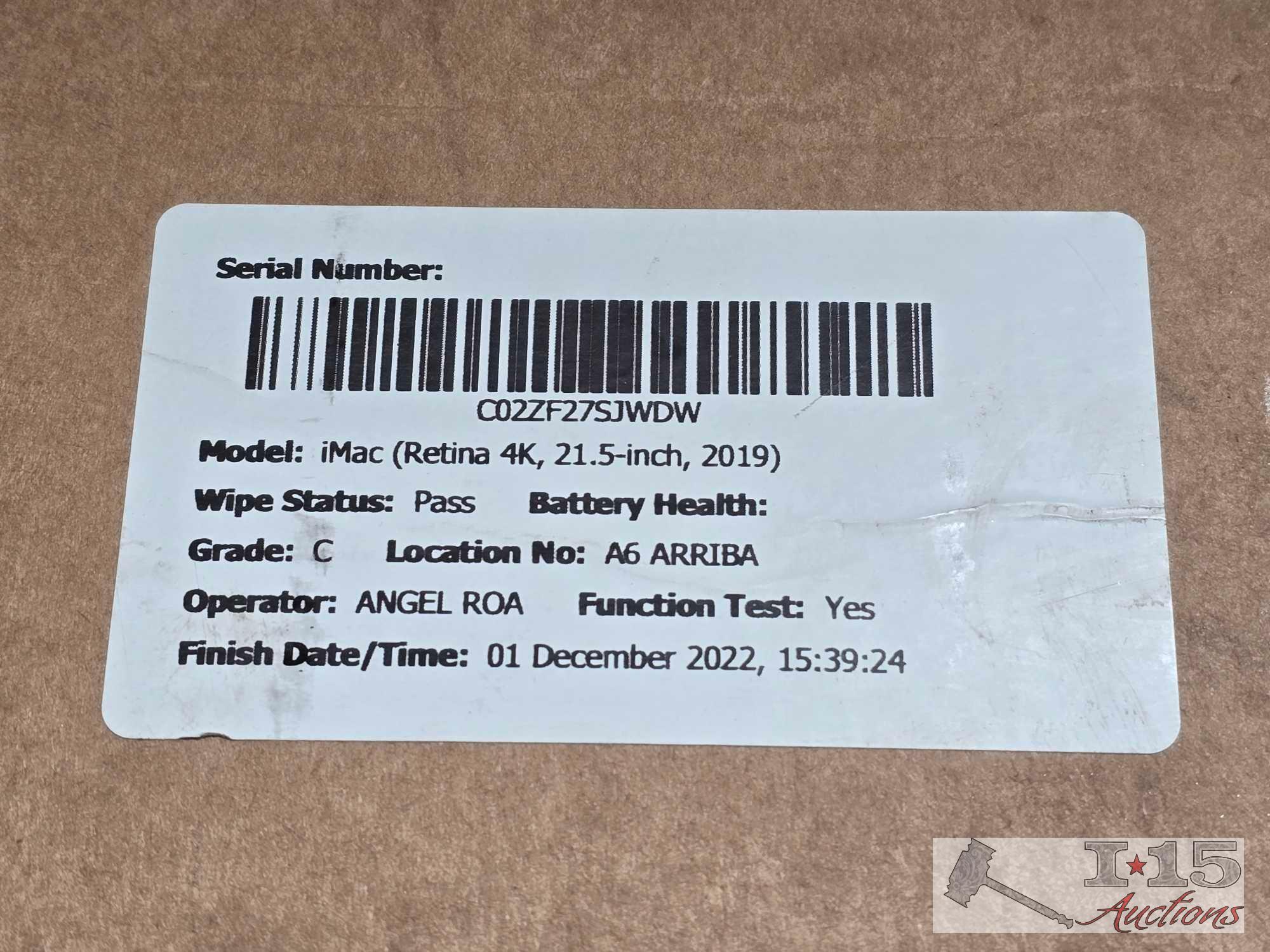 iMac (Retina 4K, 21.5-inch, 2019
