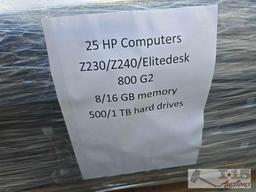 (25) HP Z230/Z240/Elitedesk 800 G2 Computers