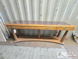 Glass Top Display Table with Pull Out Drawer